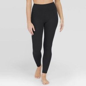Assets by Spanx Womens Black Ponte Shaping Leggings Size XL